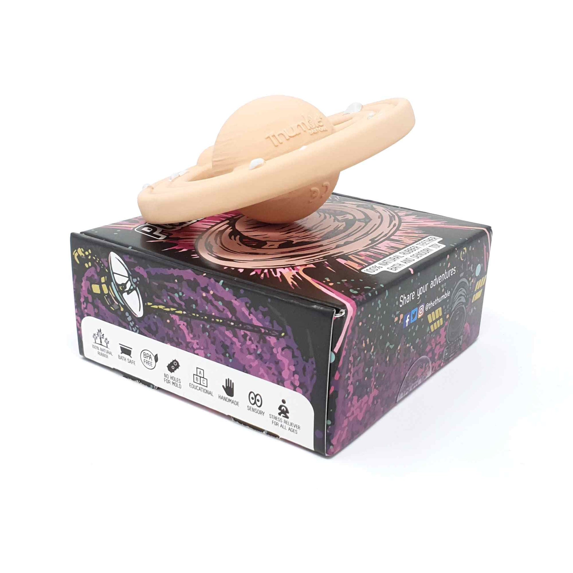 Natural Rubber Space Planet Teether and Bath Toy