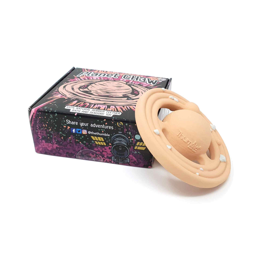 Natural Rubber Space Planet Teether and Bath Toy