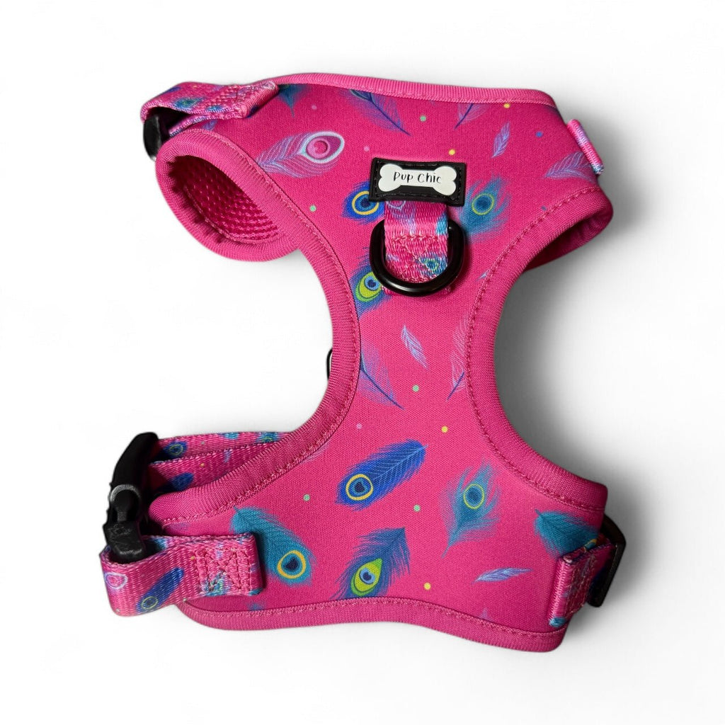 Peacock Power Step In Adjustable Harness for Small Dogs and Puppies