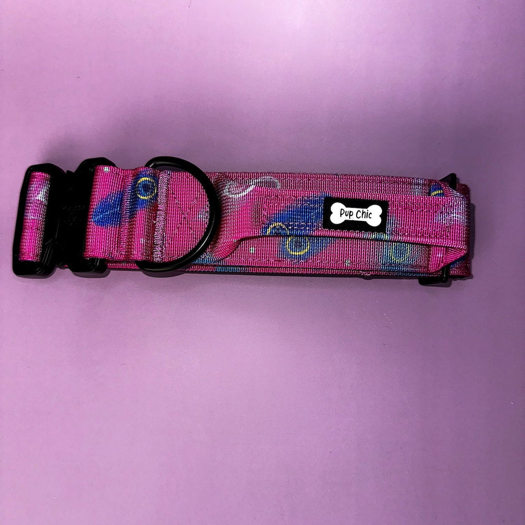 Peacock Power Tactical Dog Collar with Handle