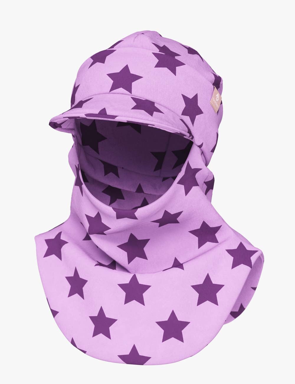Peaked Spring-Fall Balaclava For Kids BENT - Stars