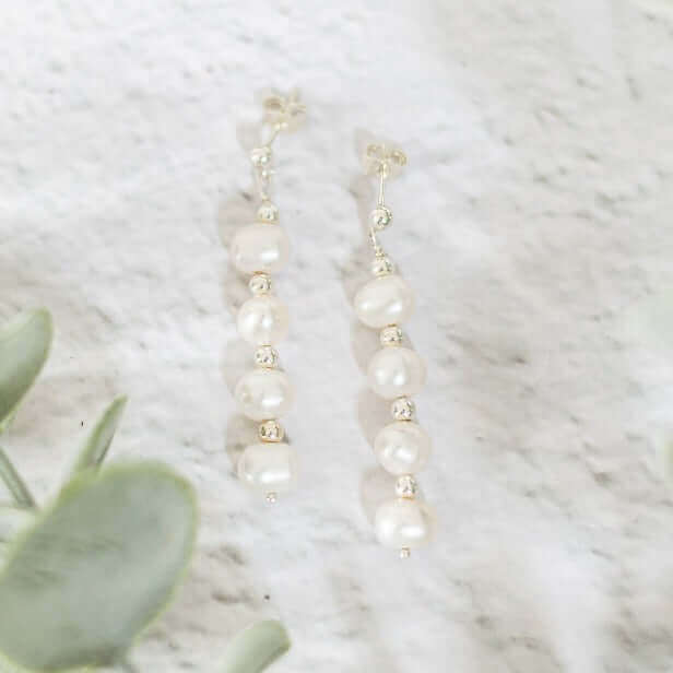 Pearl Drop Earrings in Sterling Silver or Gold Filled