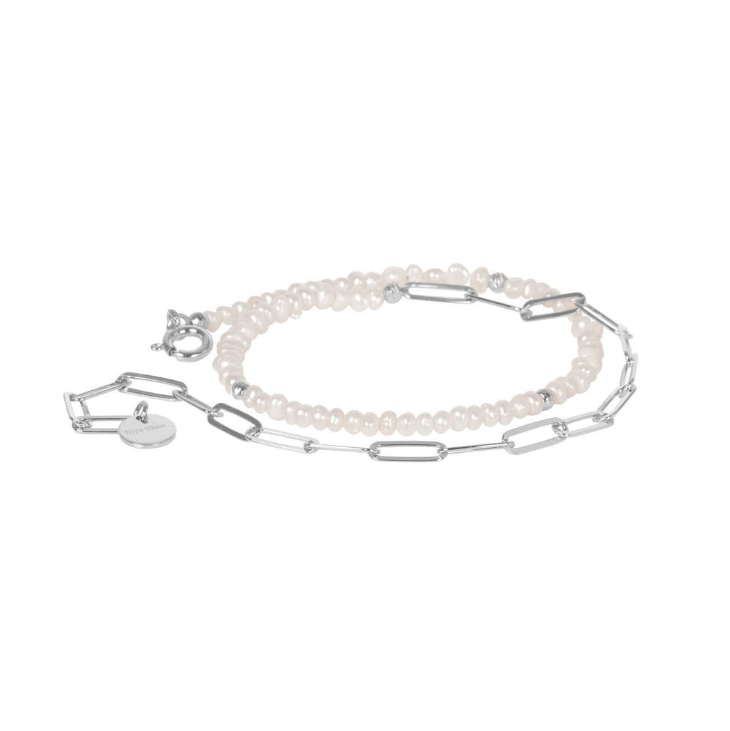 Double Bracelet or Choker in Sterling Silver - Versatile & Timeless Design by MyaMoon by MyaMoon at www.brixbailey.com