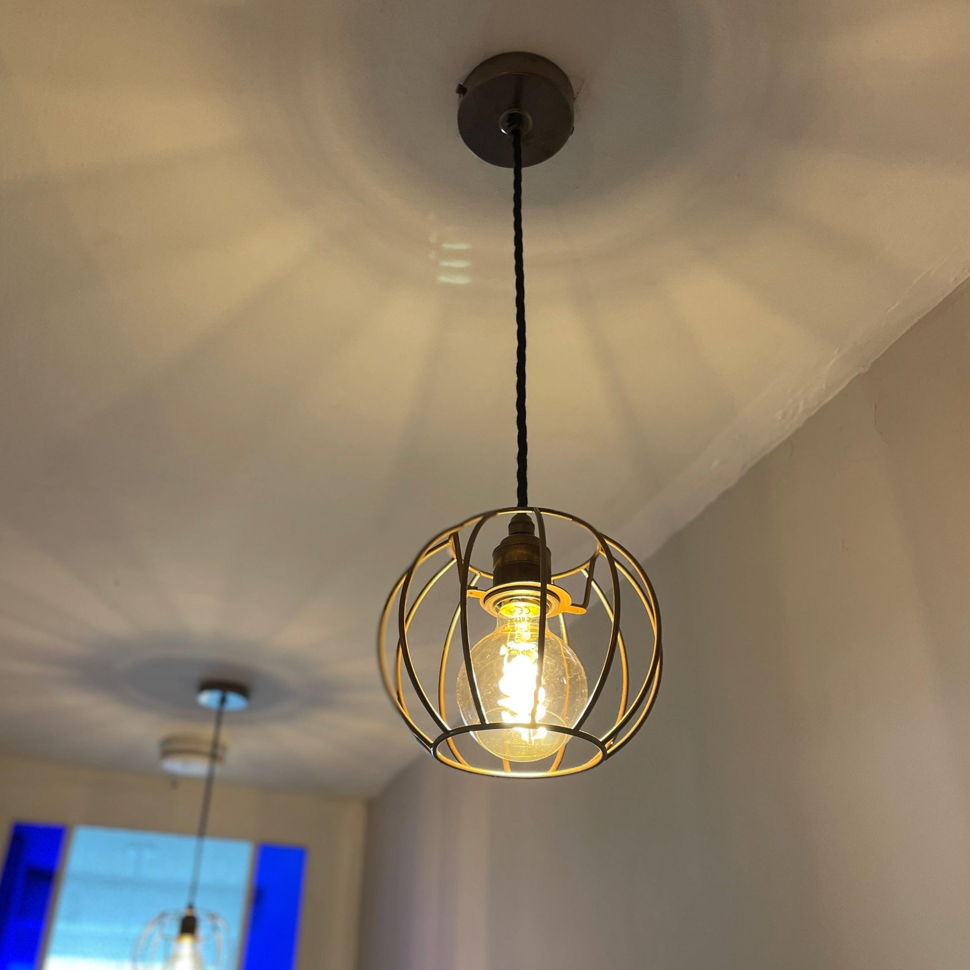 Handmade Pumpkin Cage Pendant Light