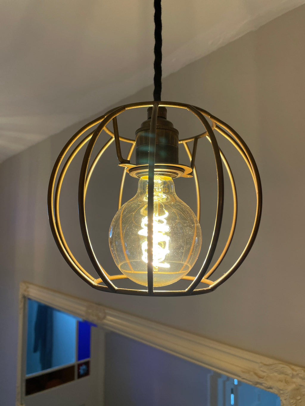 Handmade Pumpkin Cage Pendant Light