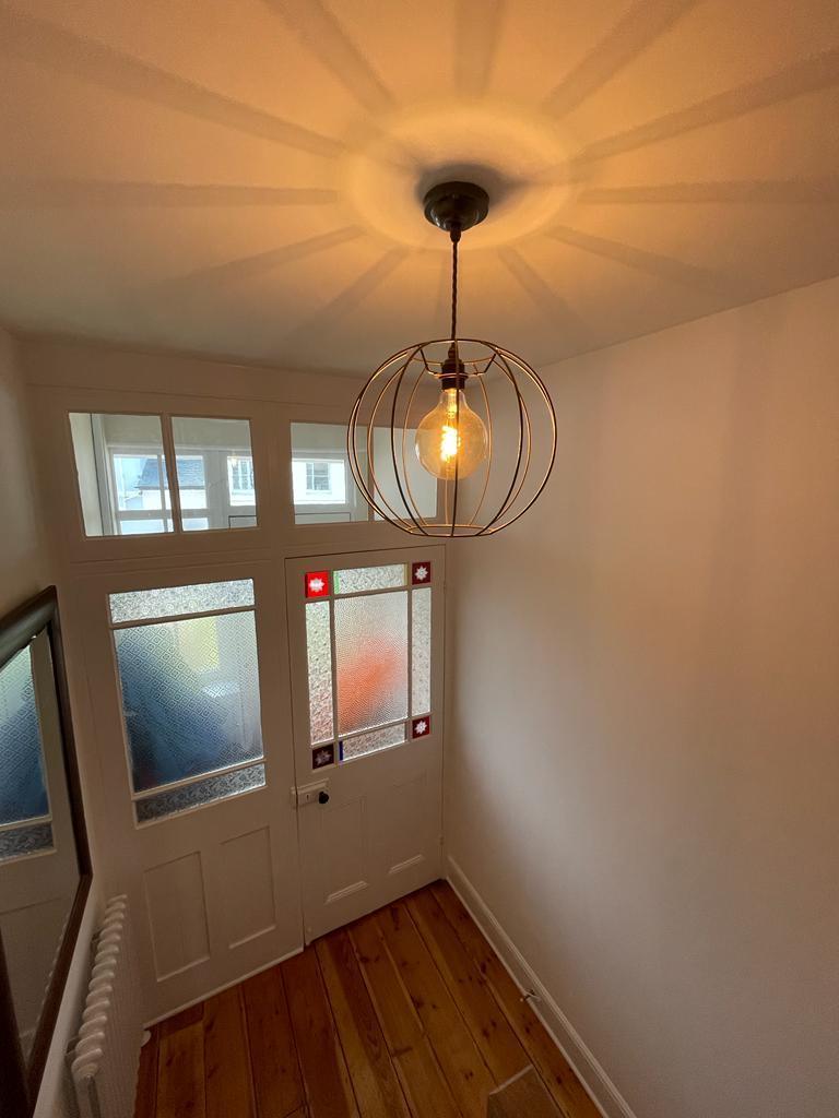 XXL Pumpkin Pendant Light with Custom Cable and Shade