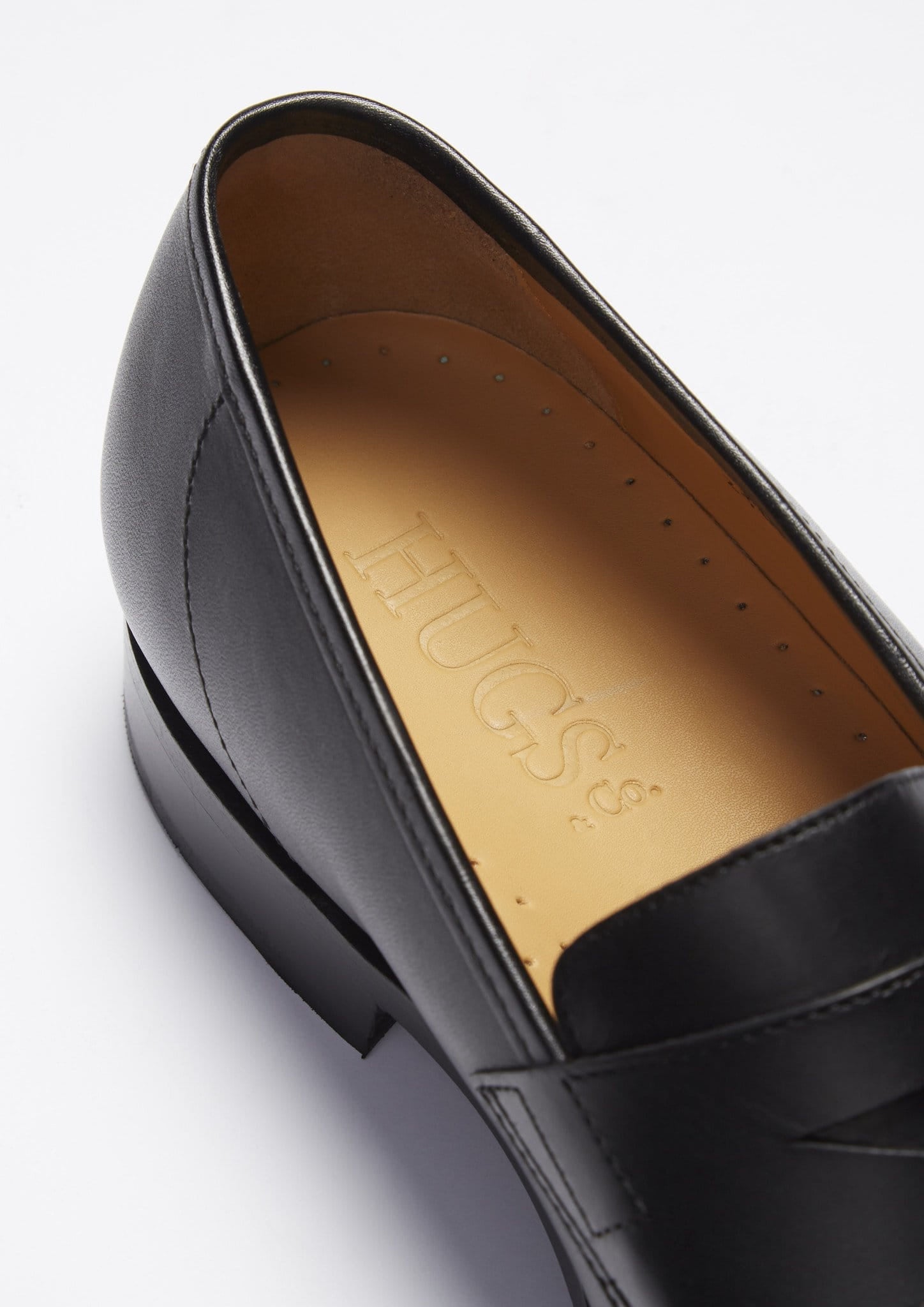Black Leather Loafers with Welted Sole