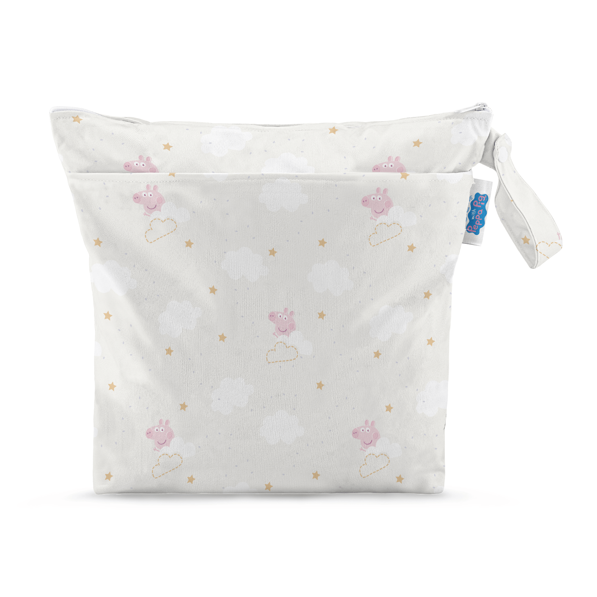 Peppa Pig Grab and Go Nappy Wet Bag in Peppa Clouds