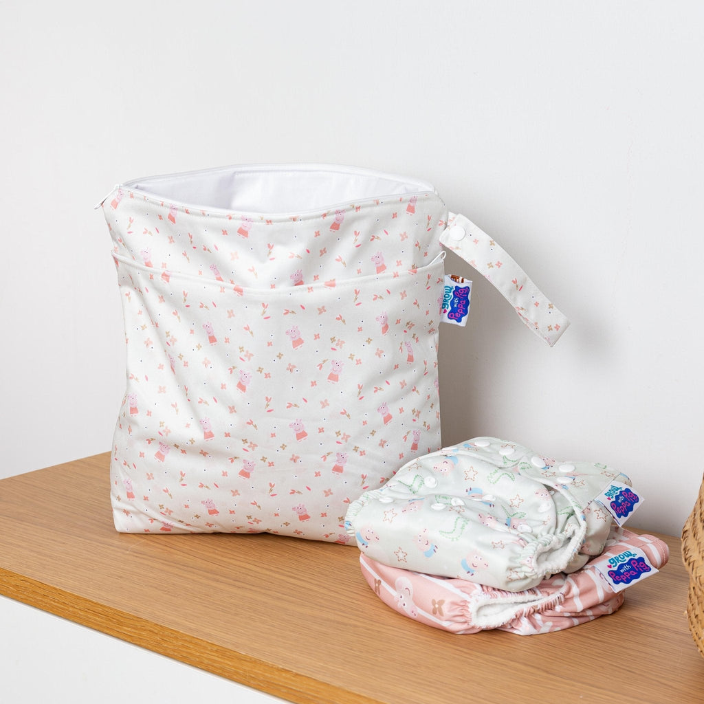 Peppa Pig Grab and Go Nappy Wet Bag in Floral