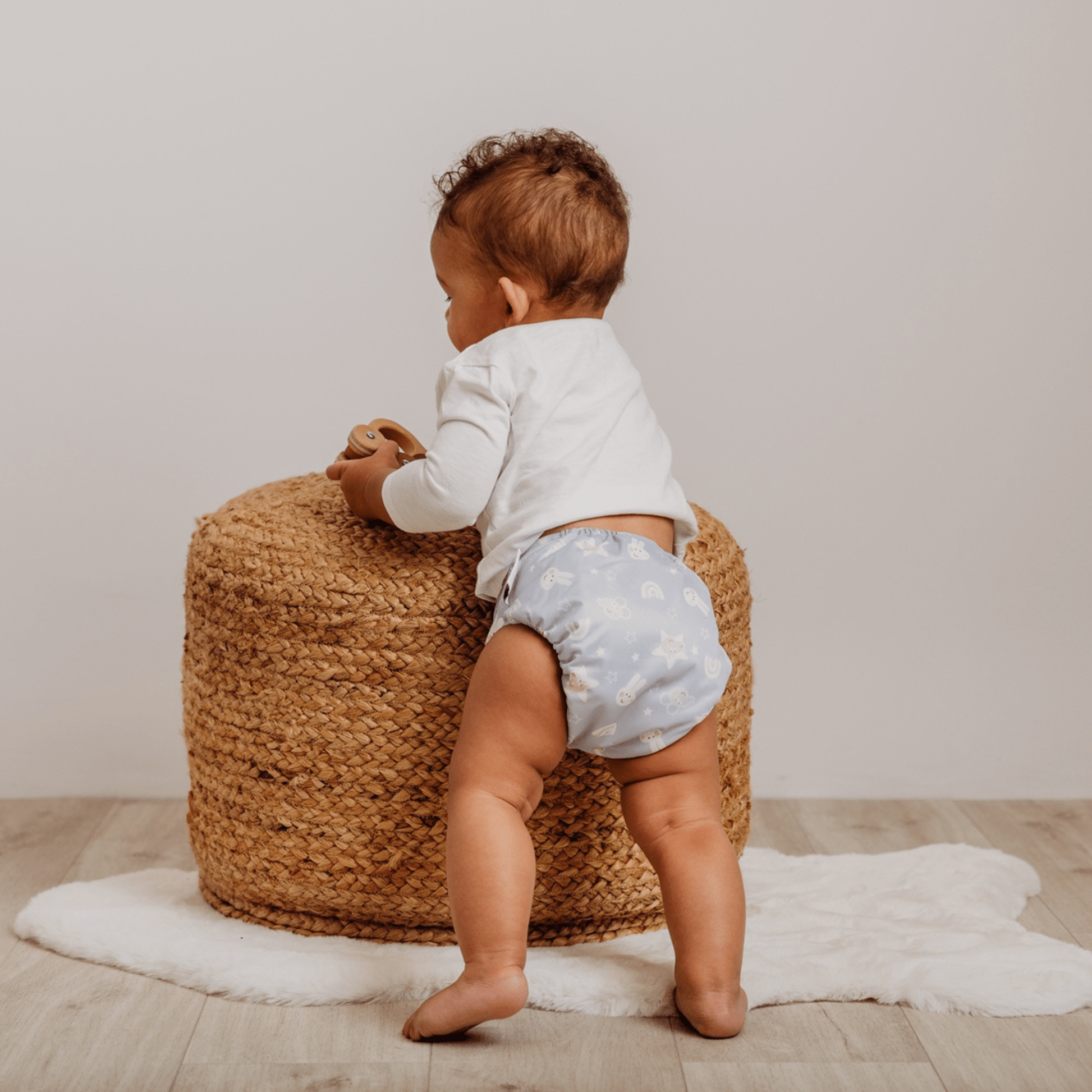 Peppa Pig One Size Reusable Cloth Nappy in Blue Mix