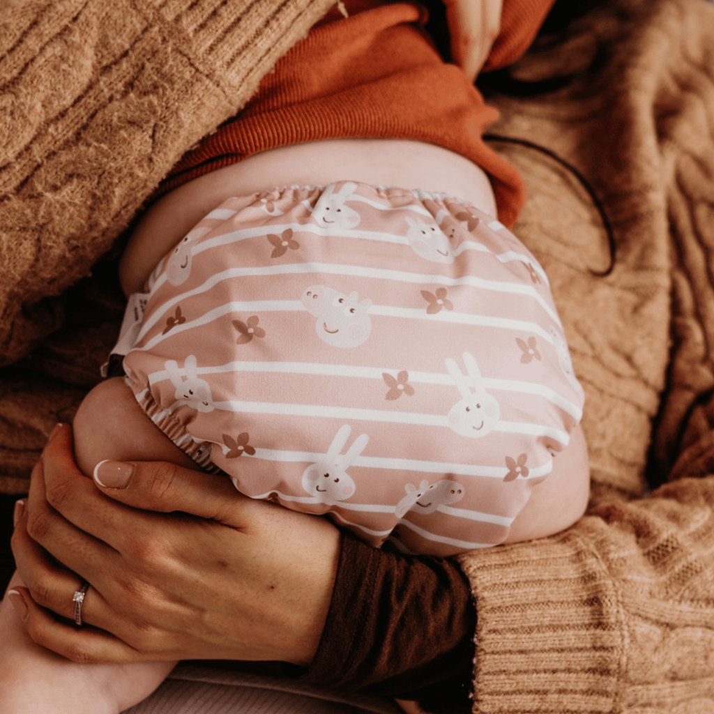 Peppa Pig One Size Reusable Cloth Nappy Blush Stripe