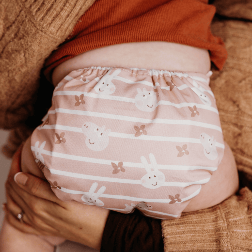 Peppa Pig One Size Reusable Cloth Nappy Blush Stripe