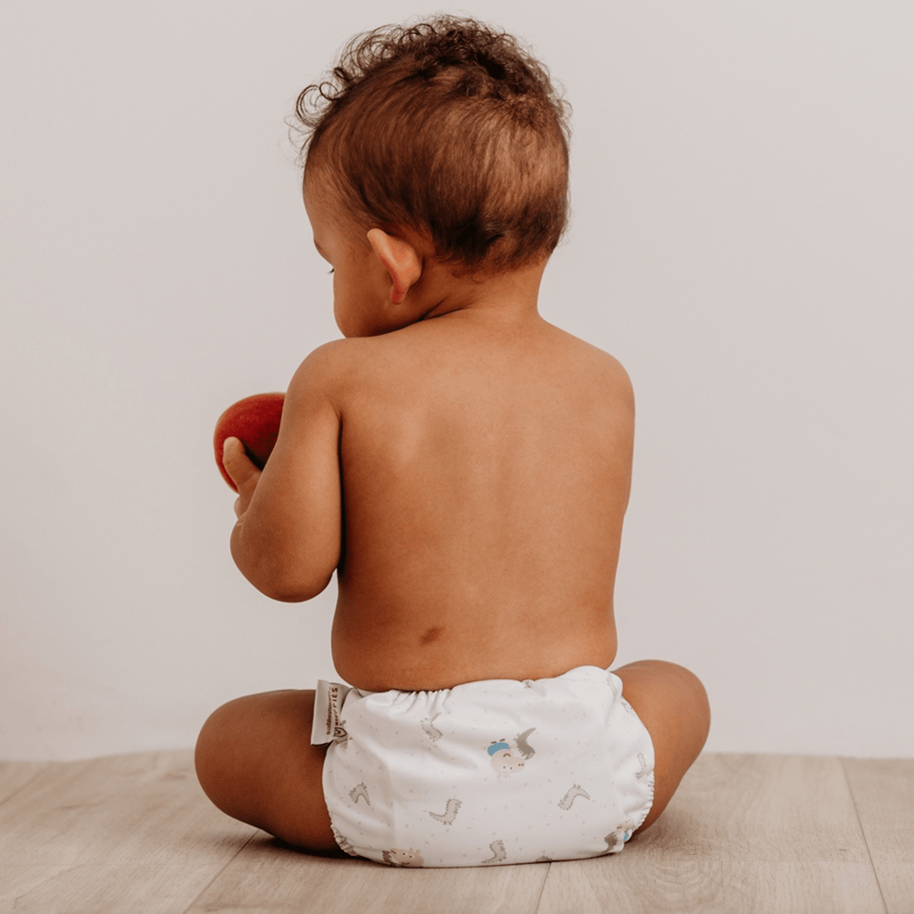 Peppa Pig One Size Reusable Cloth Nappy George and Mr Dinosaur White