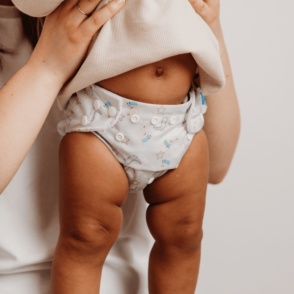 George Pig One Size Reusable Cloth Nappy in Sage