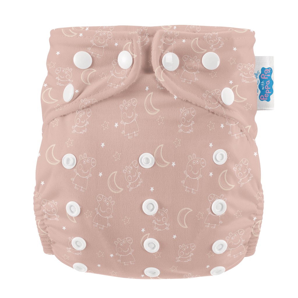 Peppa Pig One Size Reusable Cloth Nappy Moons and Stars