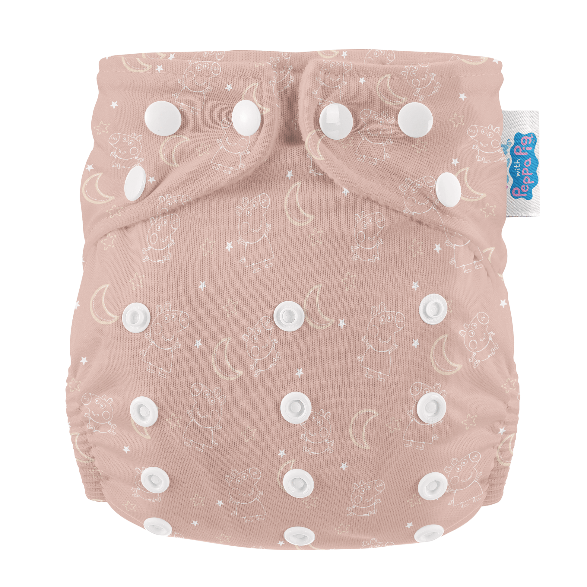 Peppa Pig One Size Reusable Cloth Nappy Moons and Stars
