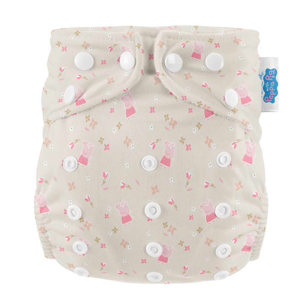 Peppa Pig One Size Reusable Cloth Nappy in Floral