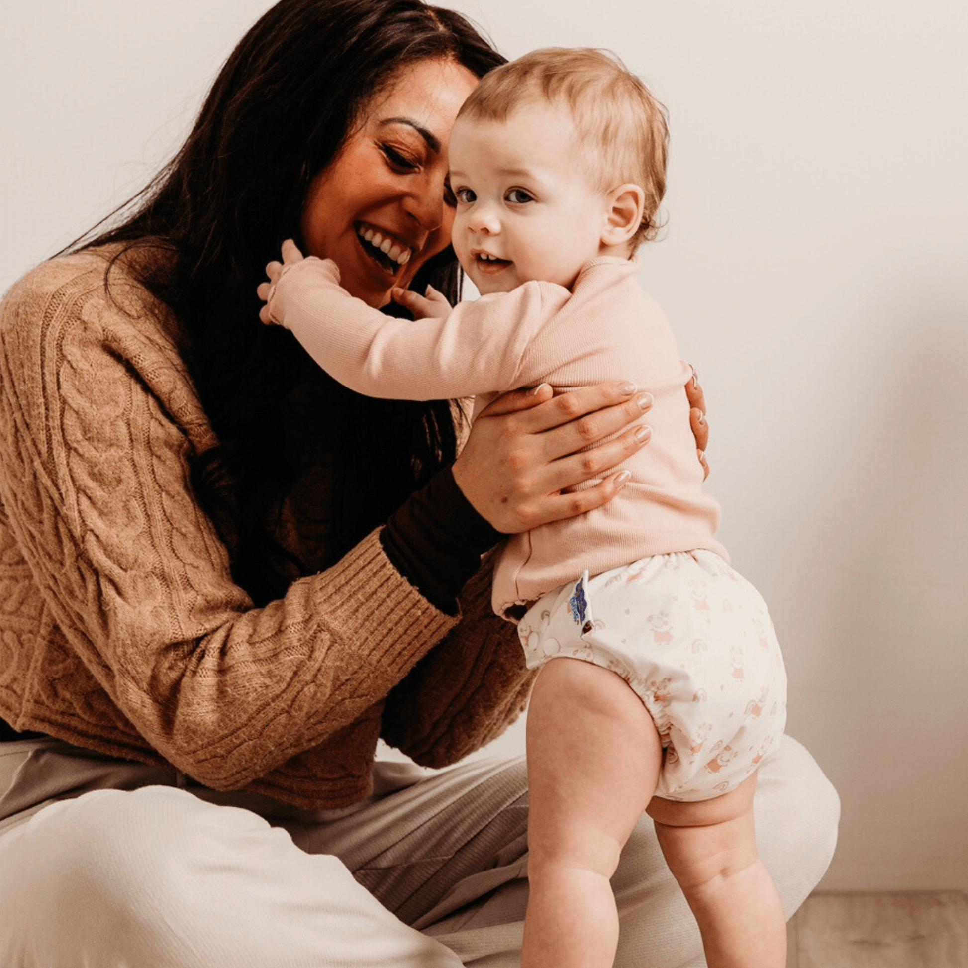 Peppa Pig One Size Reusable Cloth Nappy Pink Rainbows