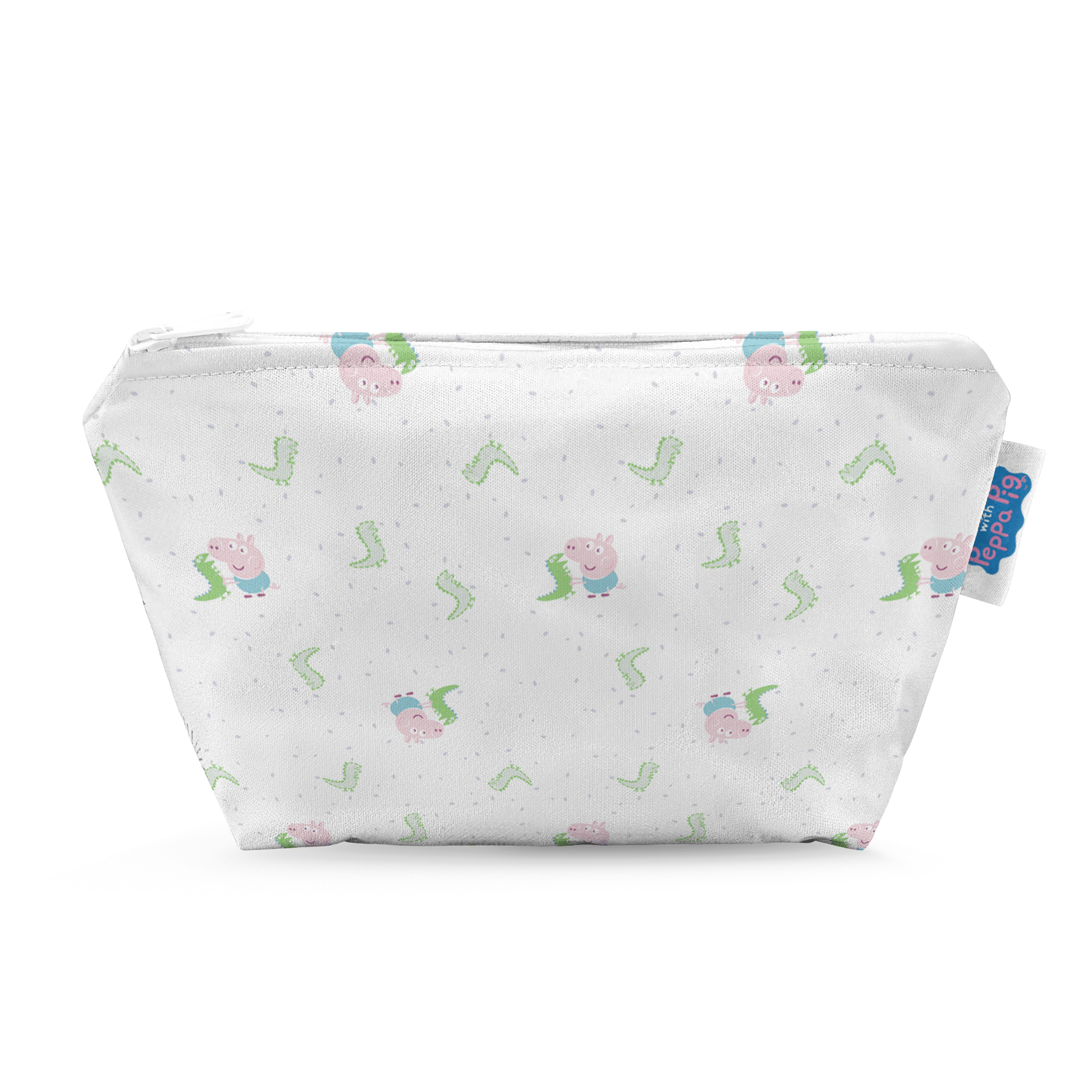Peppa Pig Small Reusable Cloth Wipe Wet Bag in White