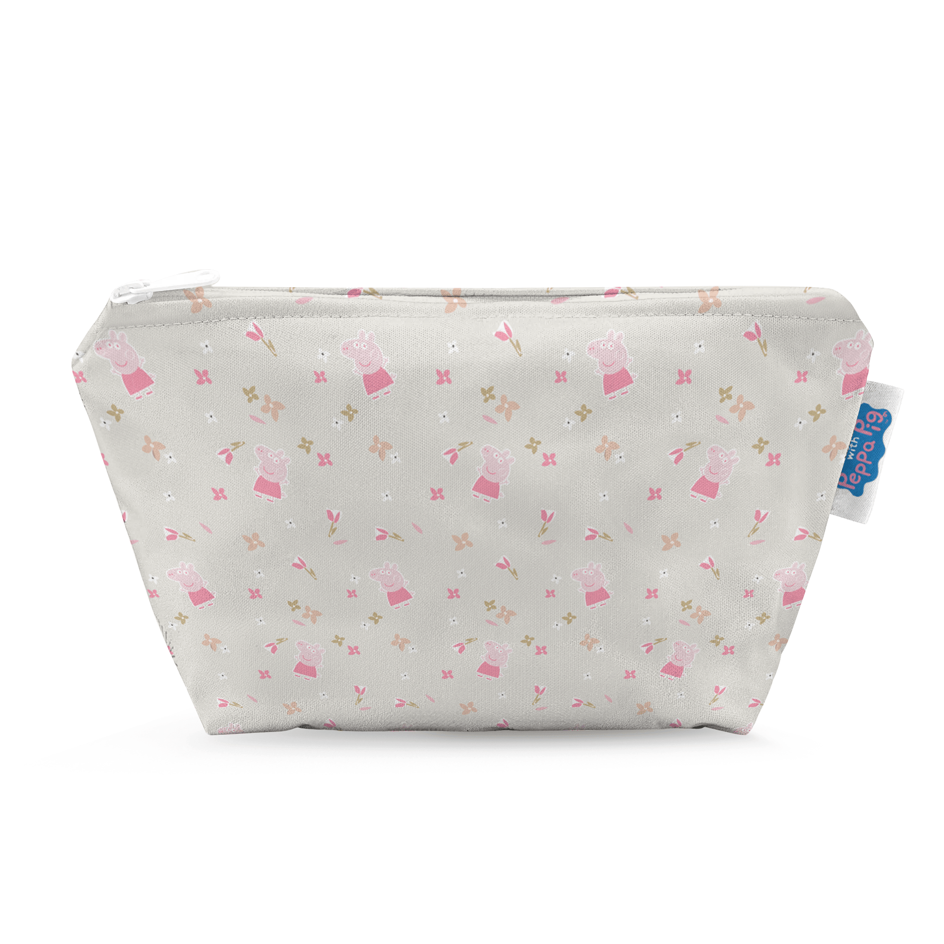 Peppa Pig Small Reusable Cloth Wipe Wet Bag in Floral