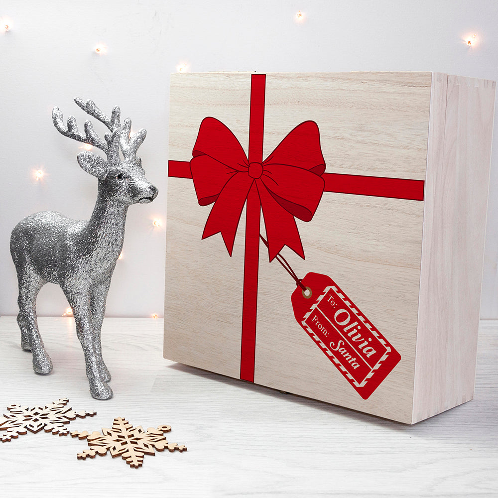 Personalised Christmas Eve Box with Gift Wrap Design