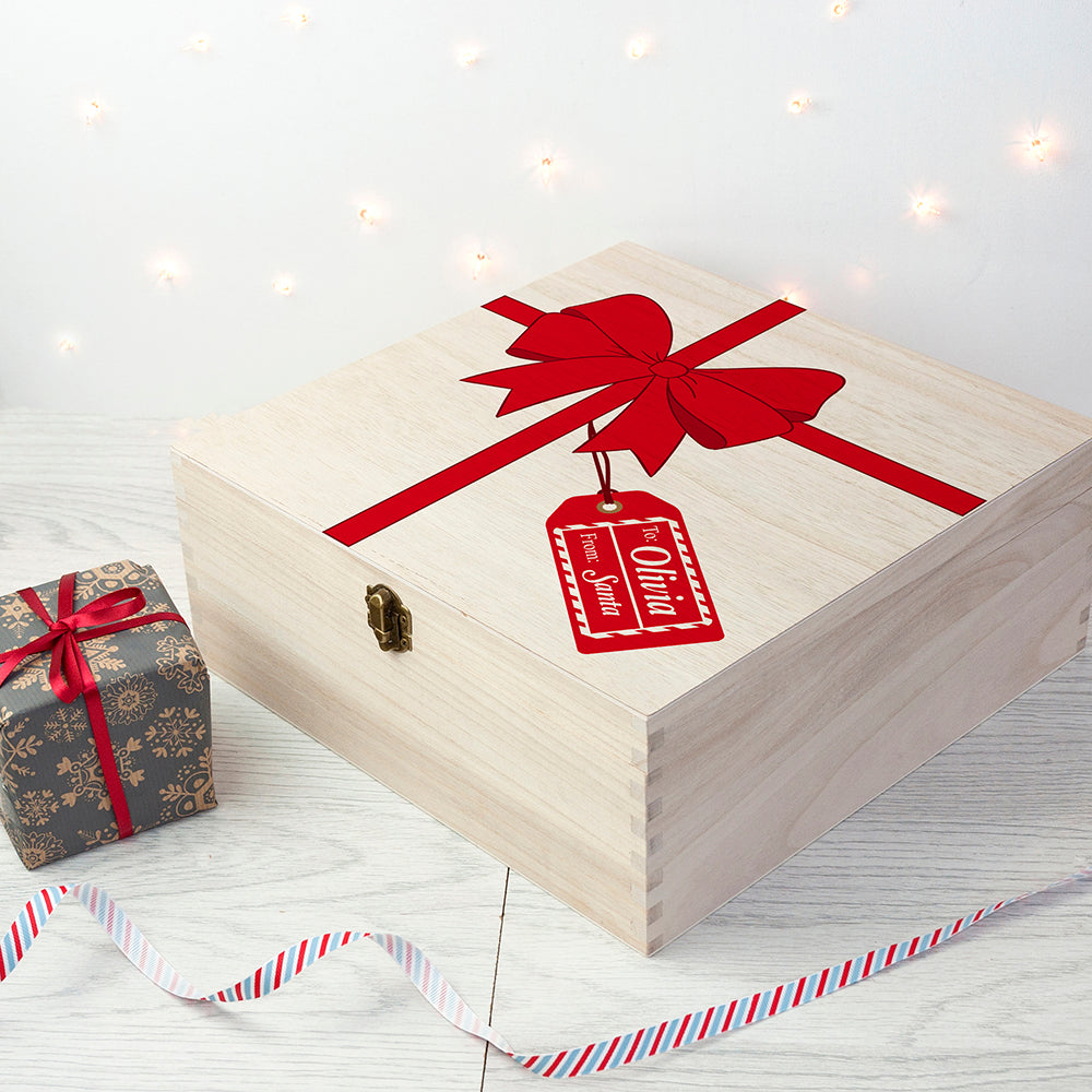 Personalised Christmas Eve Box with Gift Wrap Design