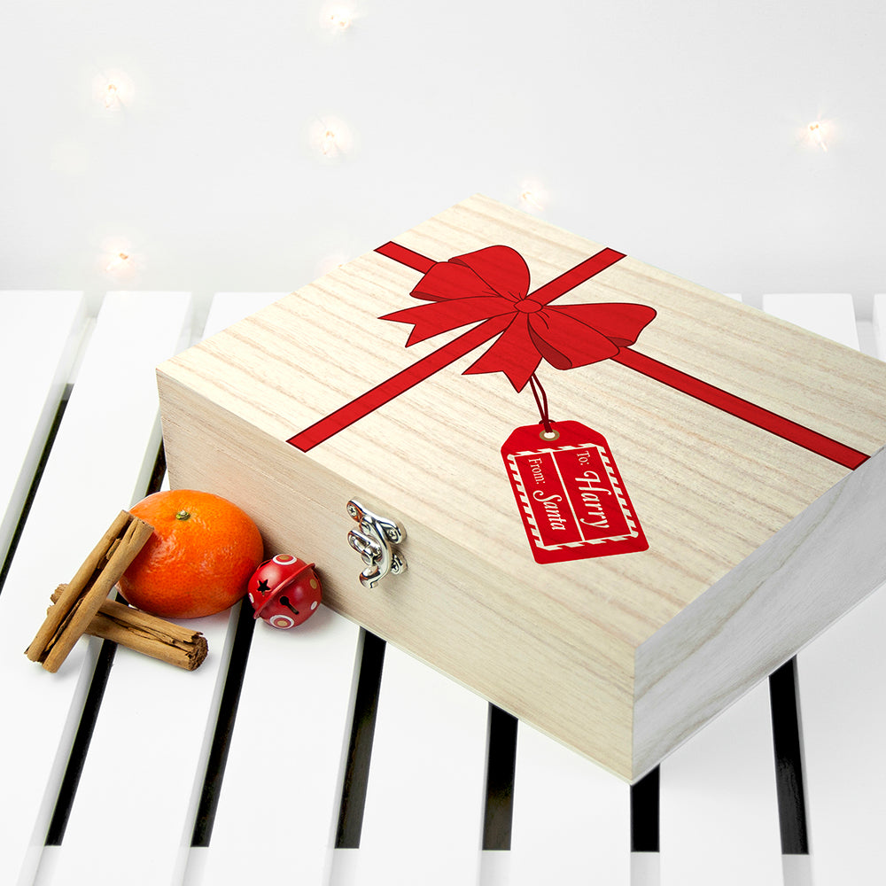 Personalised Christmas Eve Box with Gift Wrap Design