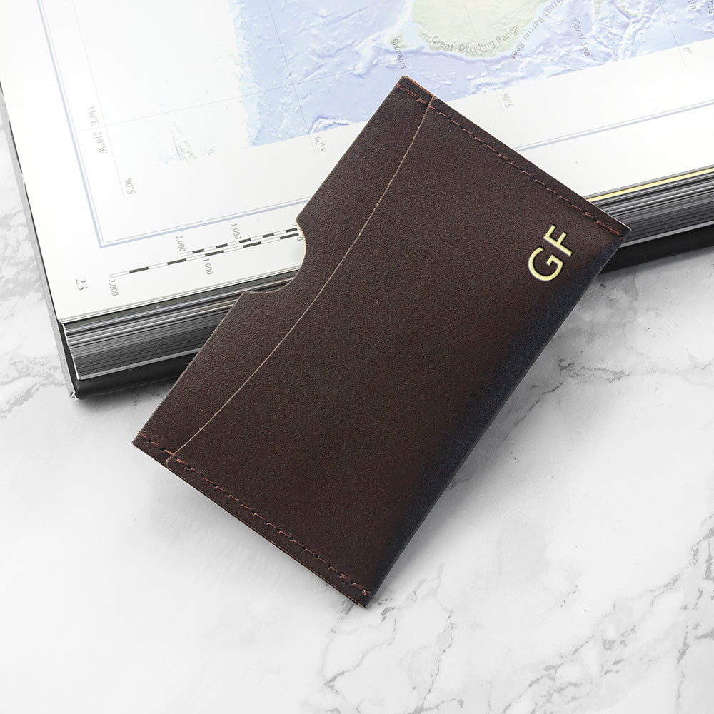Personalised Luxury Leather Card Holder