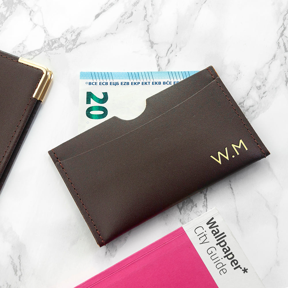 Personalised Luxury Leather Card Holder
