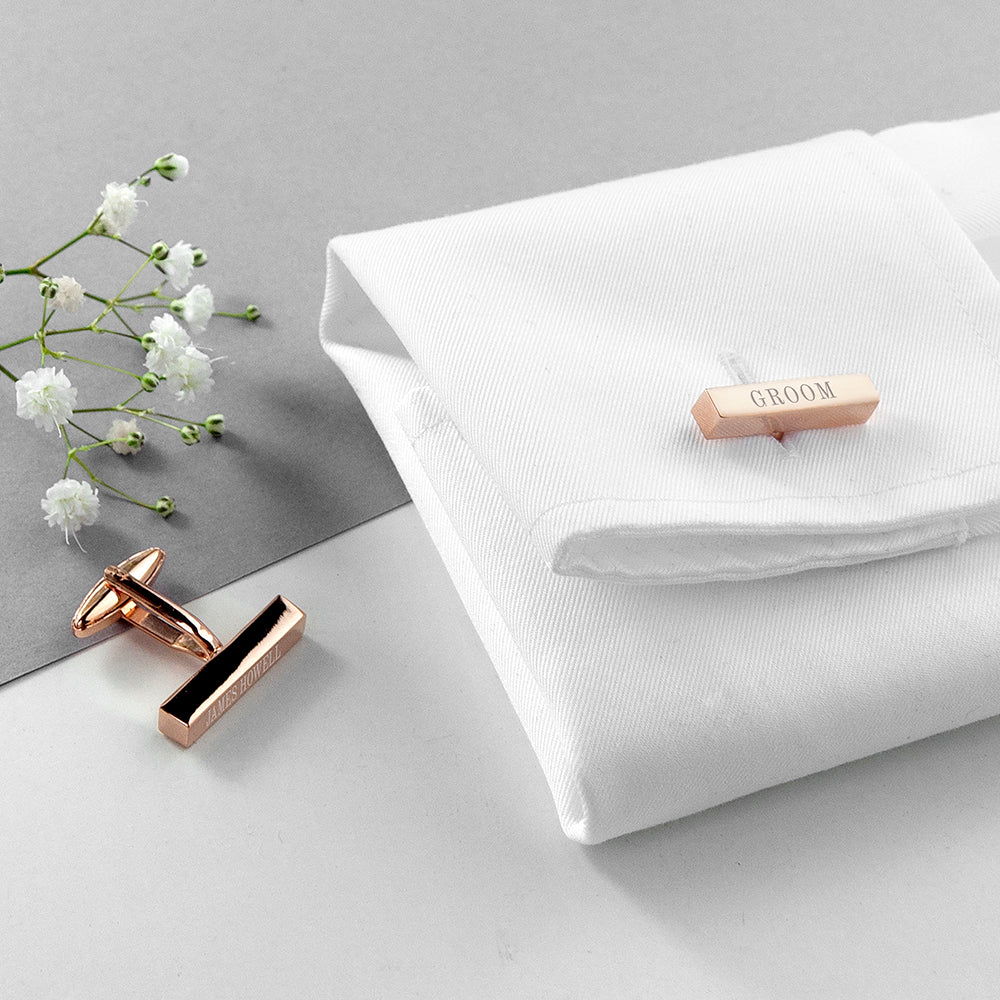 Personalised Bar Cufflinks for Weddings