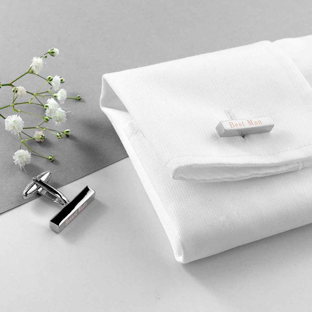 Personalised Bar Cufflinks for Weddings