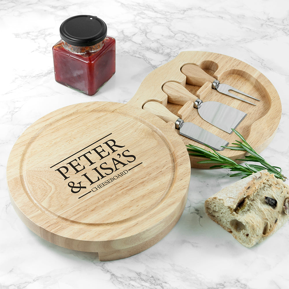 Personalised Couple's Cheese Board Set