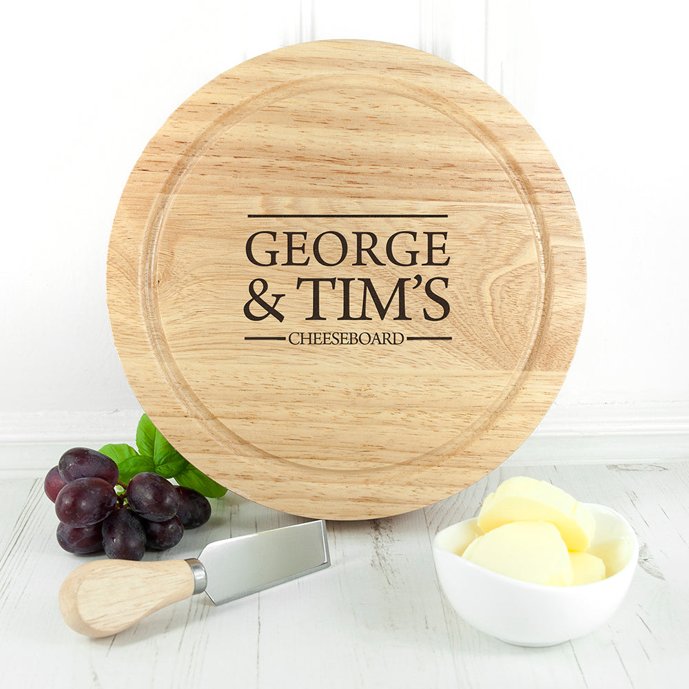 Personalised Couple's Cheese Board Set