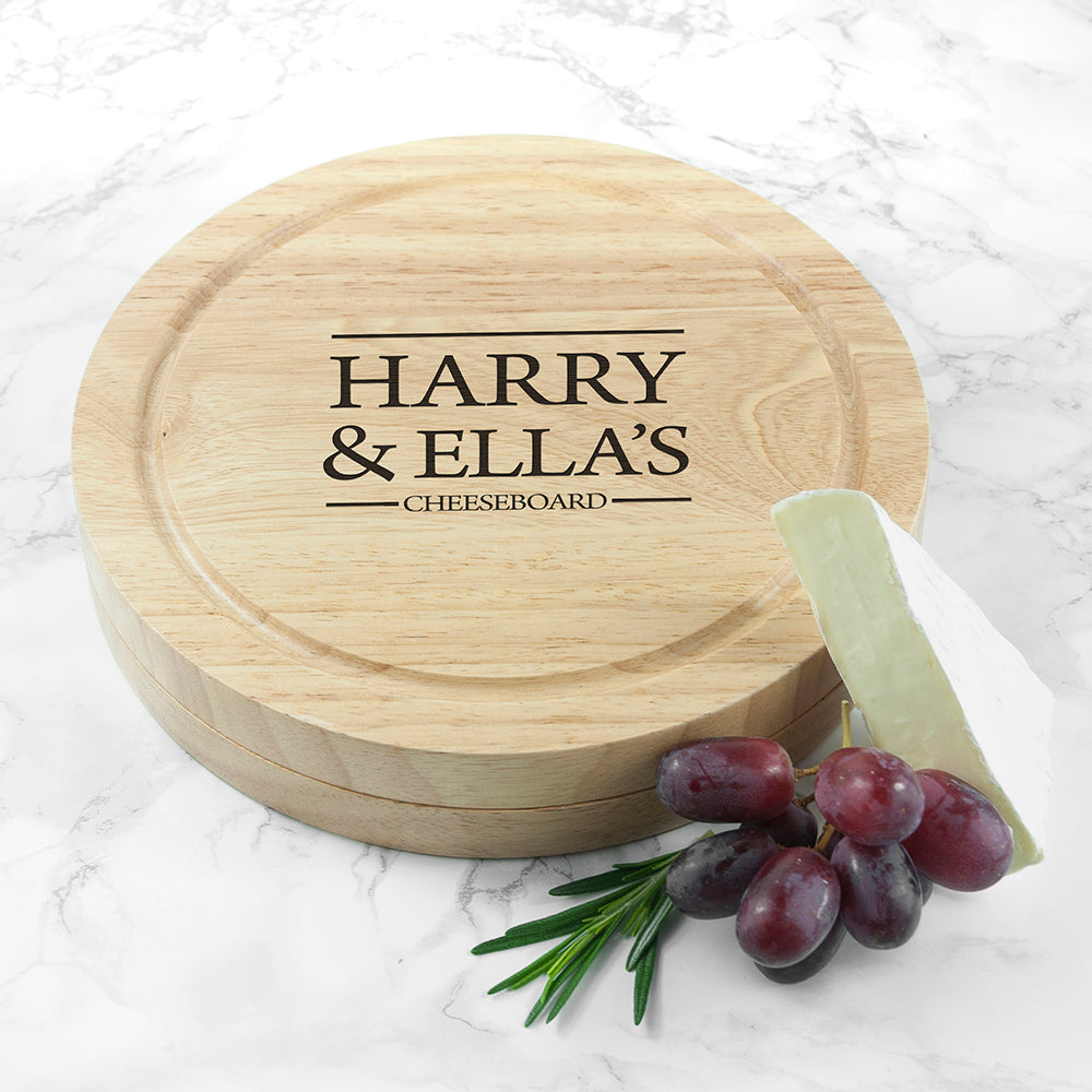 Personalised Couple's Cheese Board Set