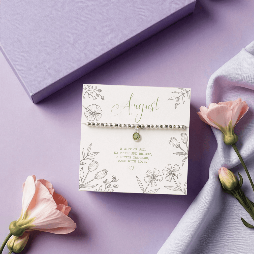 Peridot August Birthstone Bracelet and Ring Set