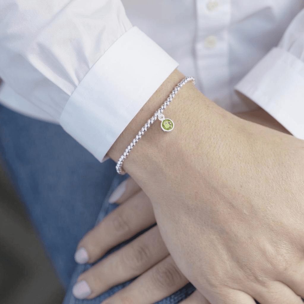 Peridot August Birthstone Bracelet and Ring Set