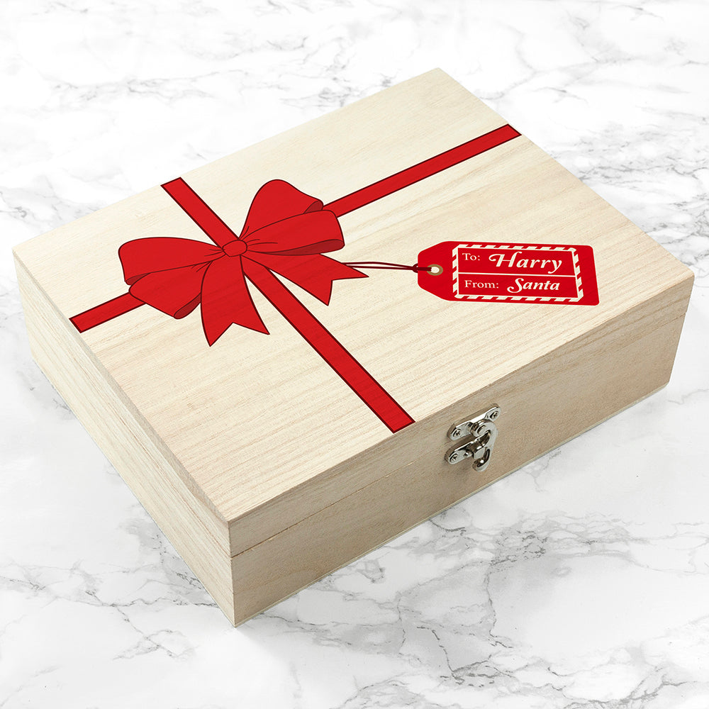 Personalised Christmas Eve Box with Gift Wrap Design