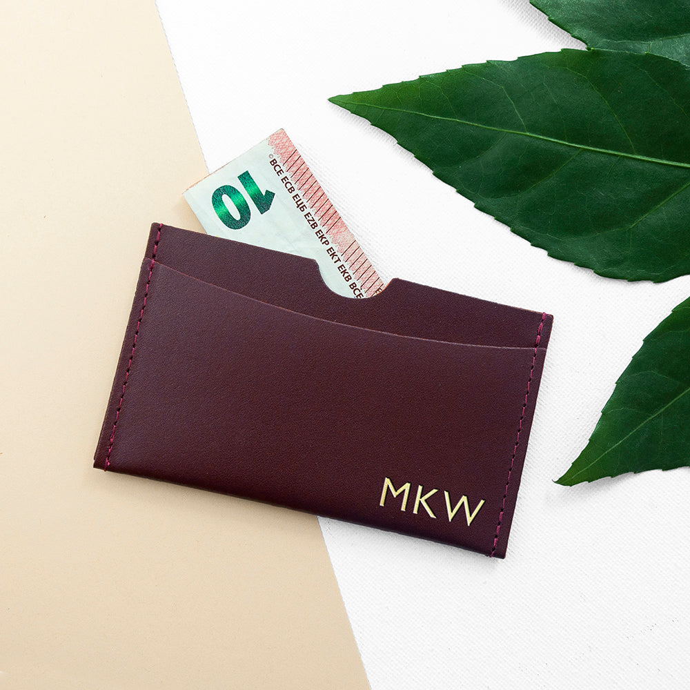 Personalised Luxury Leather Card Holder