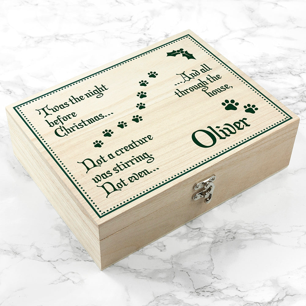 Personalised Pet Christmas Eve Box with Twas The Night Before Design