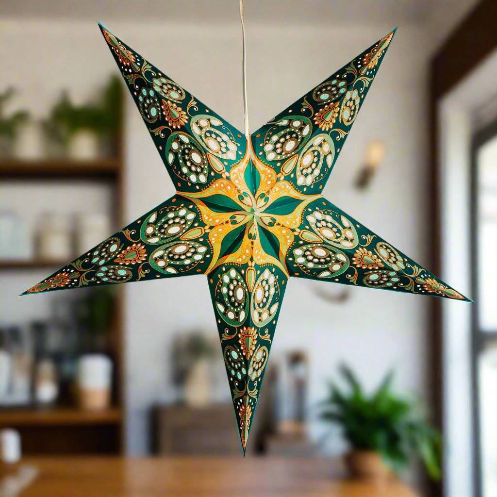 Phoenix Azure Blue Star Lantern