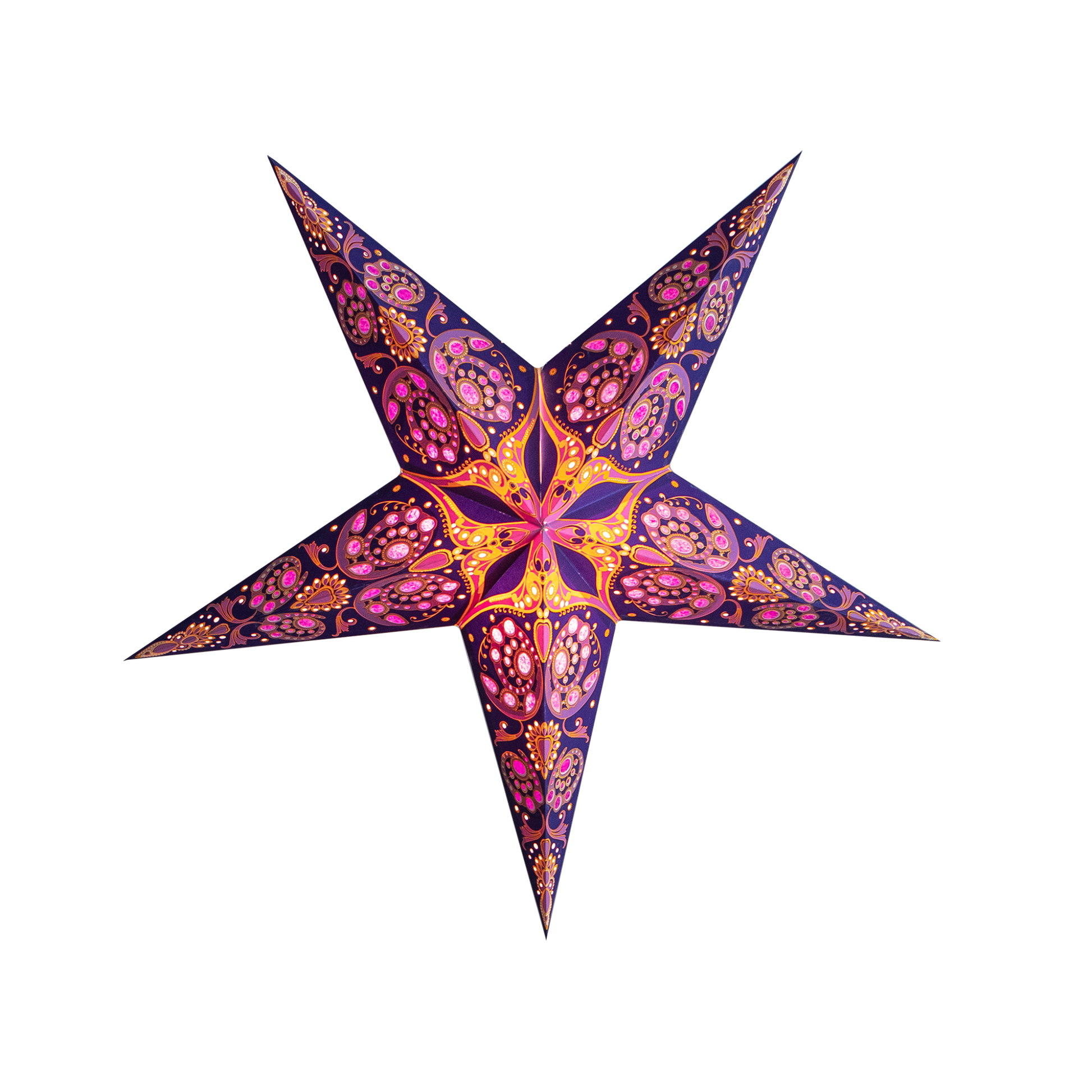 Royal Violet Paper Star Lantern