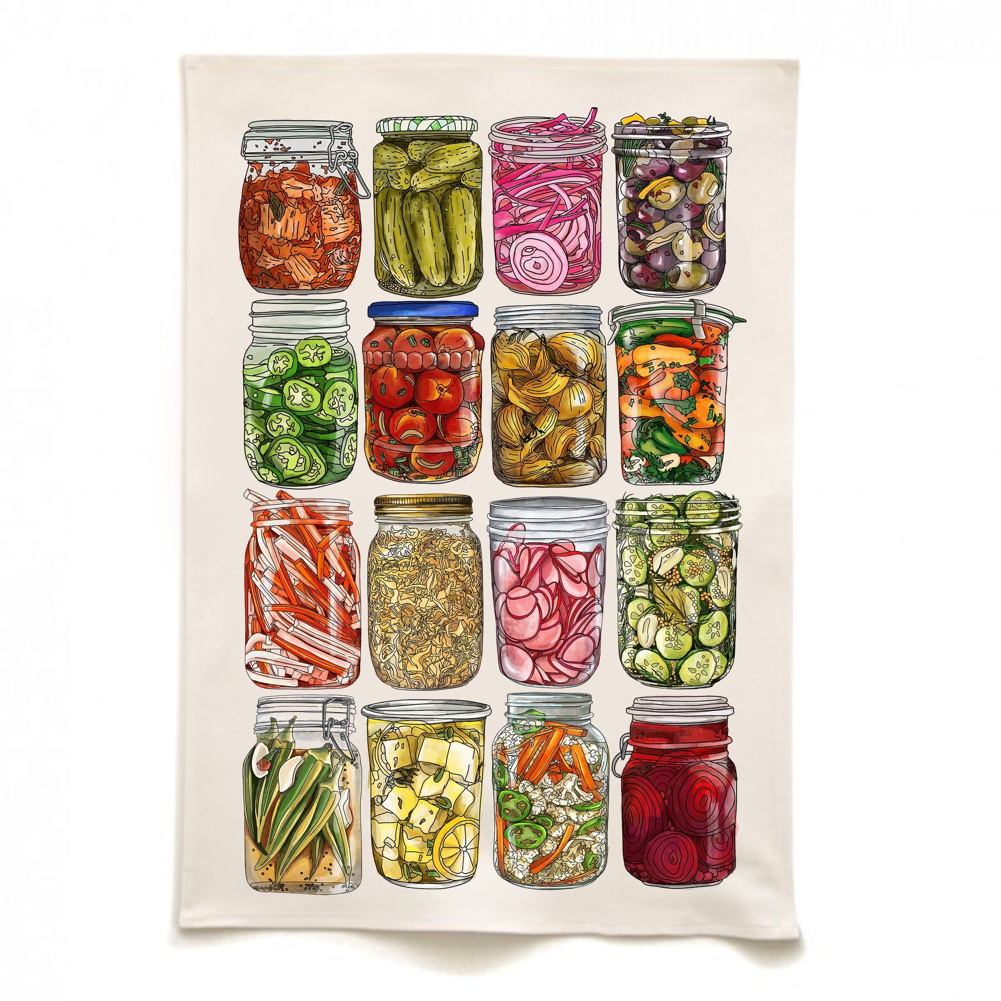 Organic Cotton Pickle Tea Towel