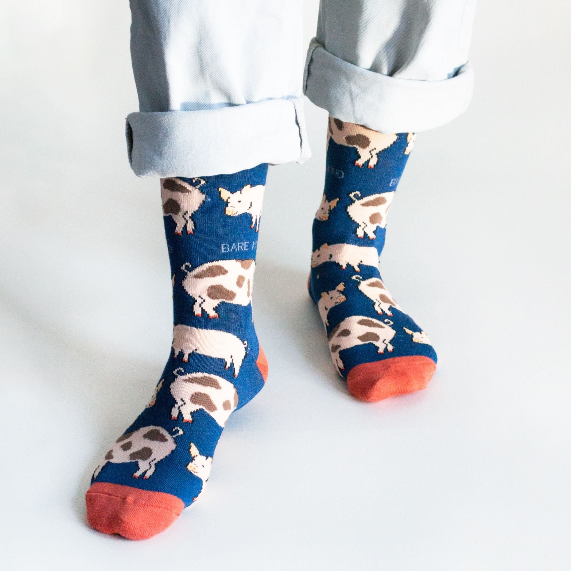 Blue Farm Animals Bundle of 3 Bamboo Socks