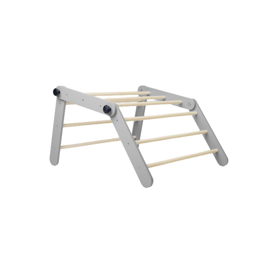 practical birch plywood pikler triangle setup showing secure wall fasteners and stable construction