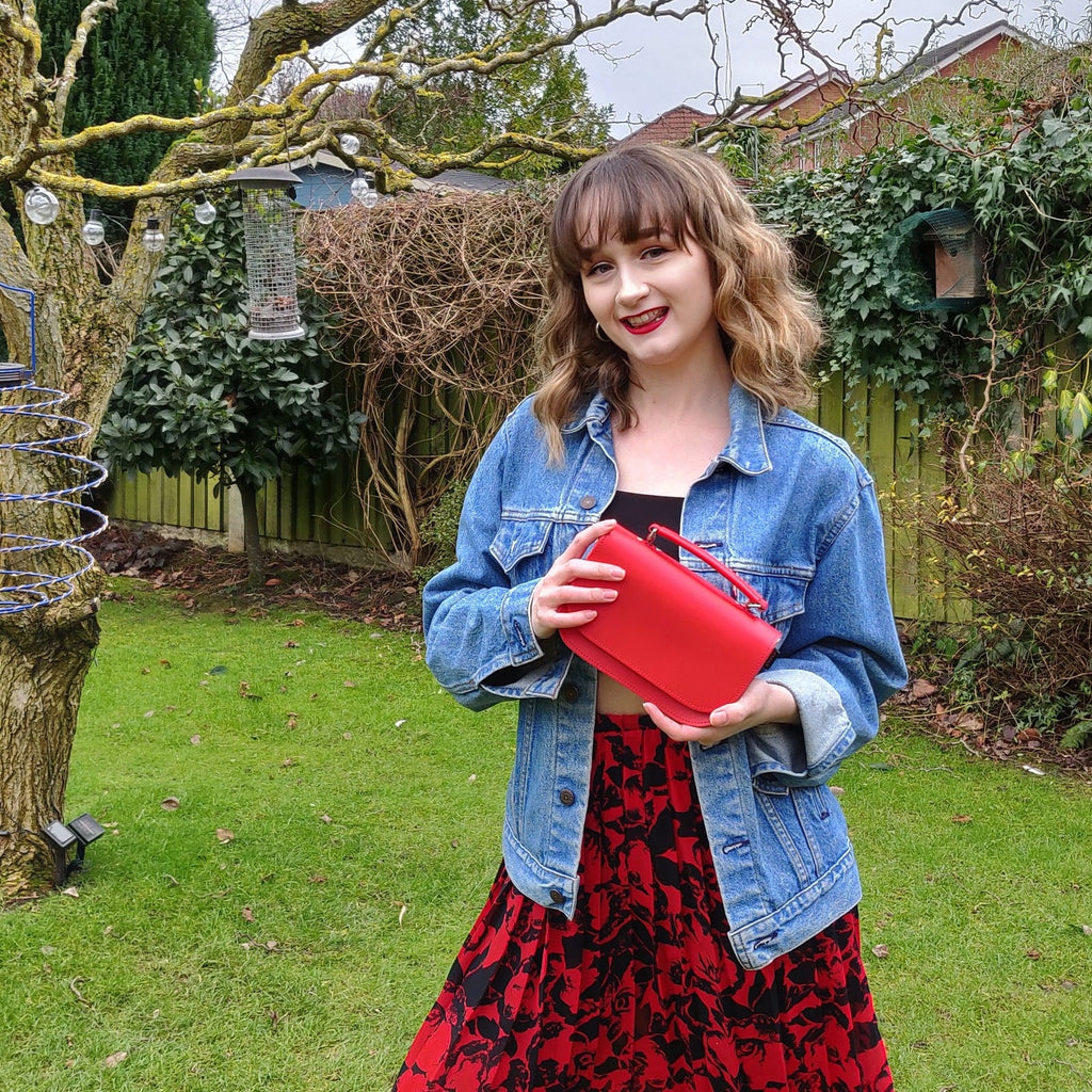 Aura Handmade Leather Bag in White