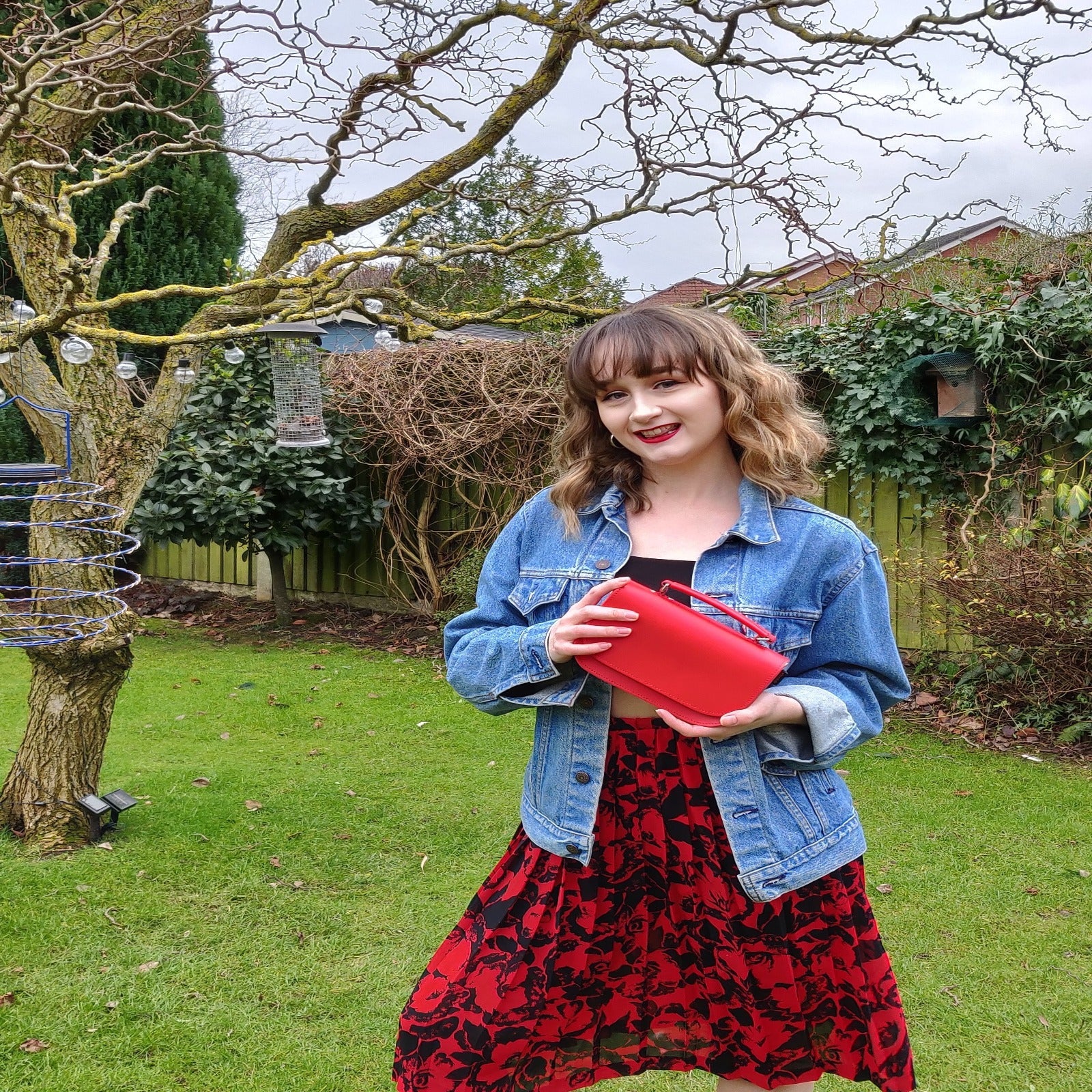 Aura Handmade Leather Bag in Navy Blue