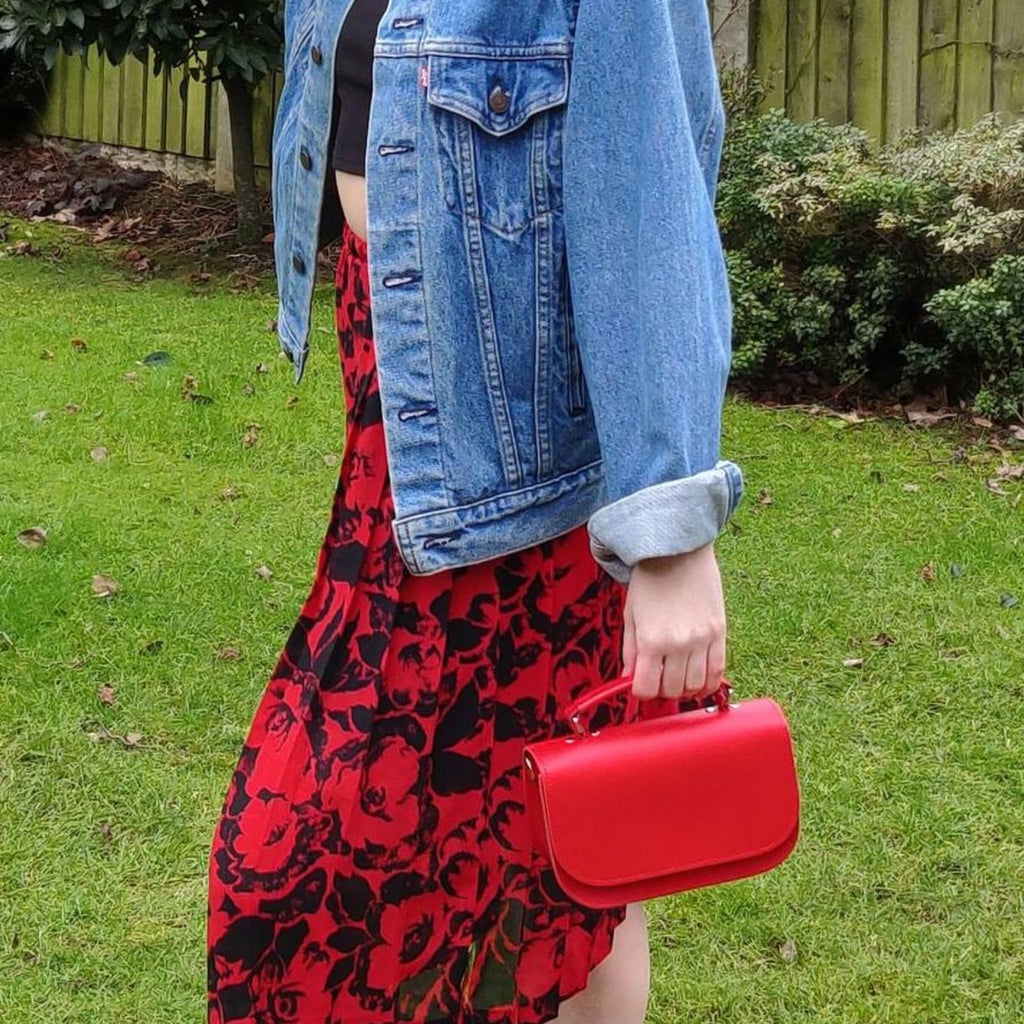 Aura Handmade Leather Bag in Purple