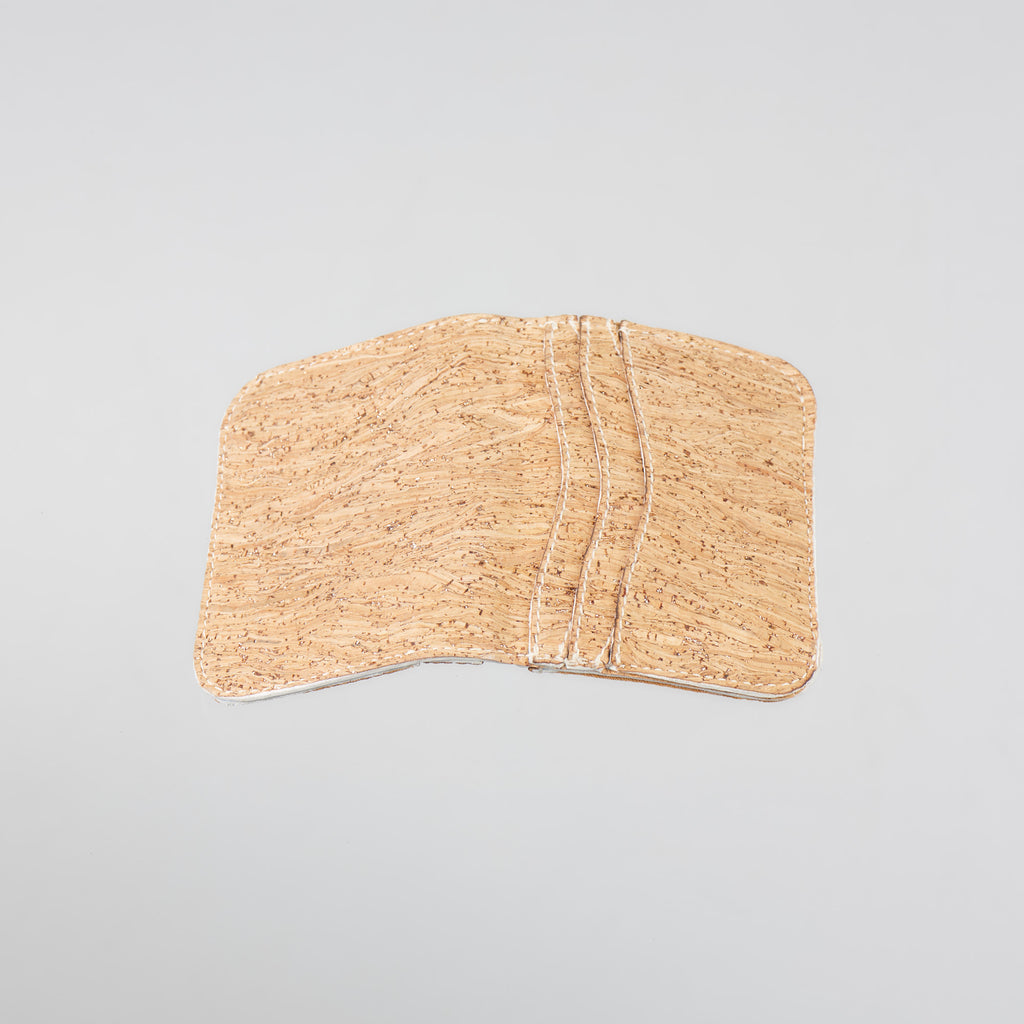 Light on Noeli Ultra-Minimalist Leather Card Holder with Cork Interior - Handcrafted in Tartu, Estonia by Noel at www.brixbailey.com