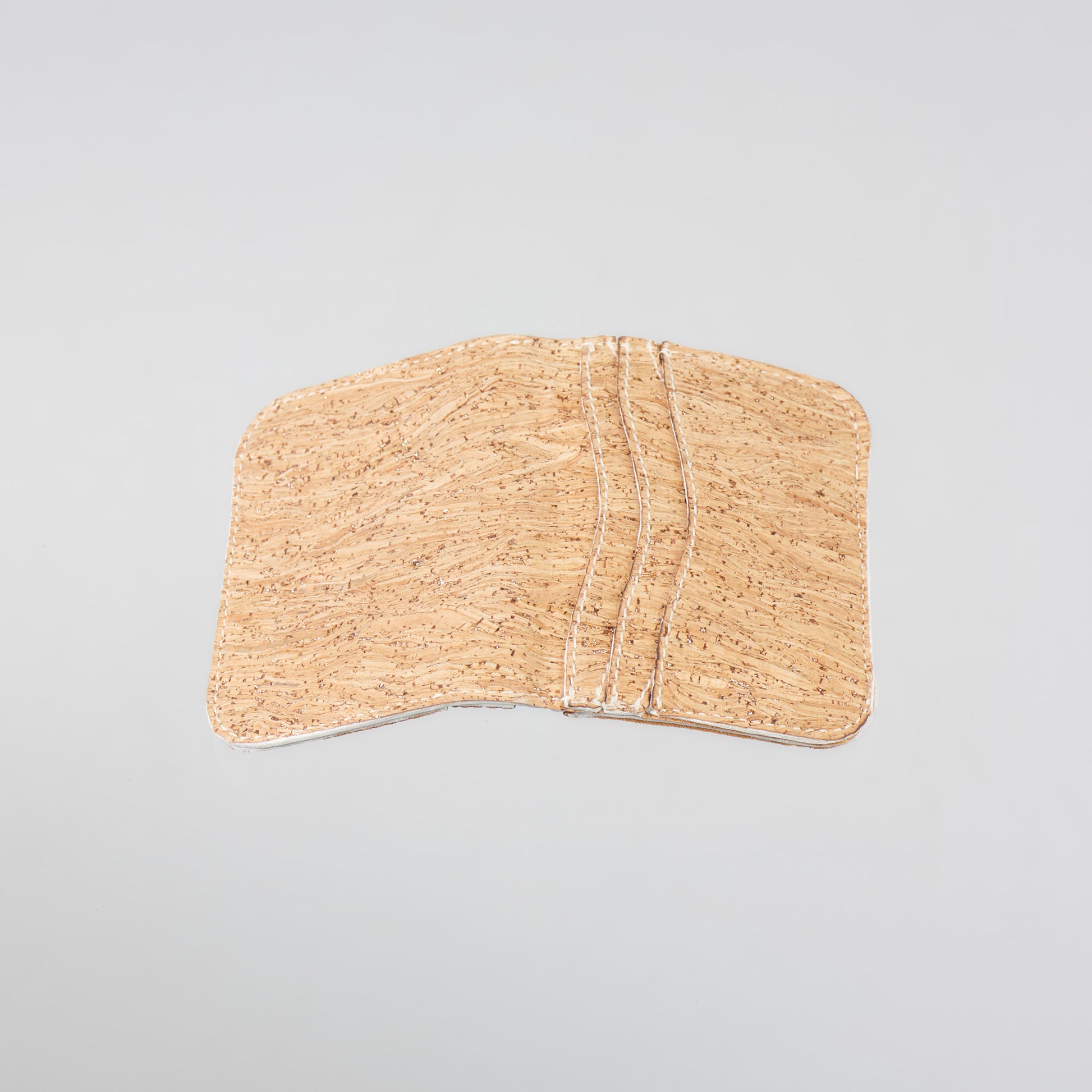 Light on Noeli Ultra-Minimalist Leather Card Holder with Cork Interior - Handcrafted in Tartu, Estonia by Noel at www.brixbailey.com