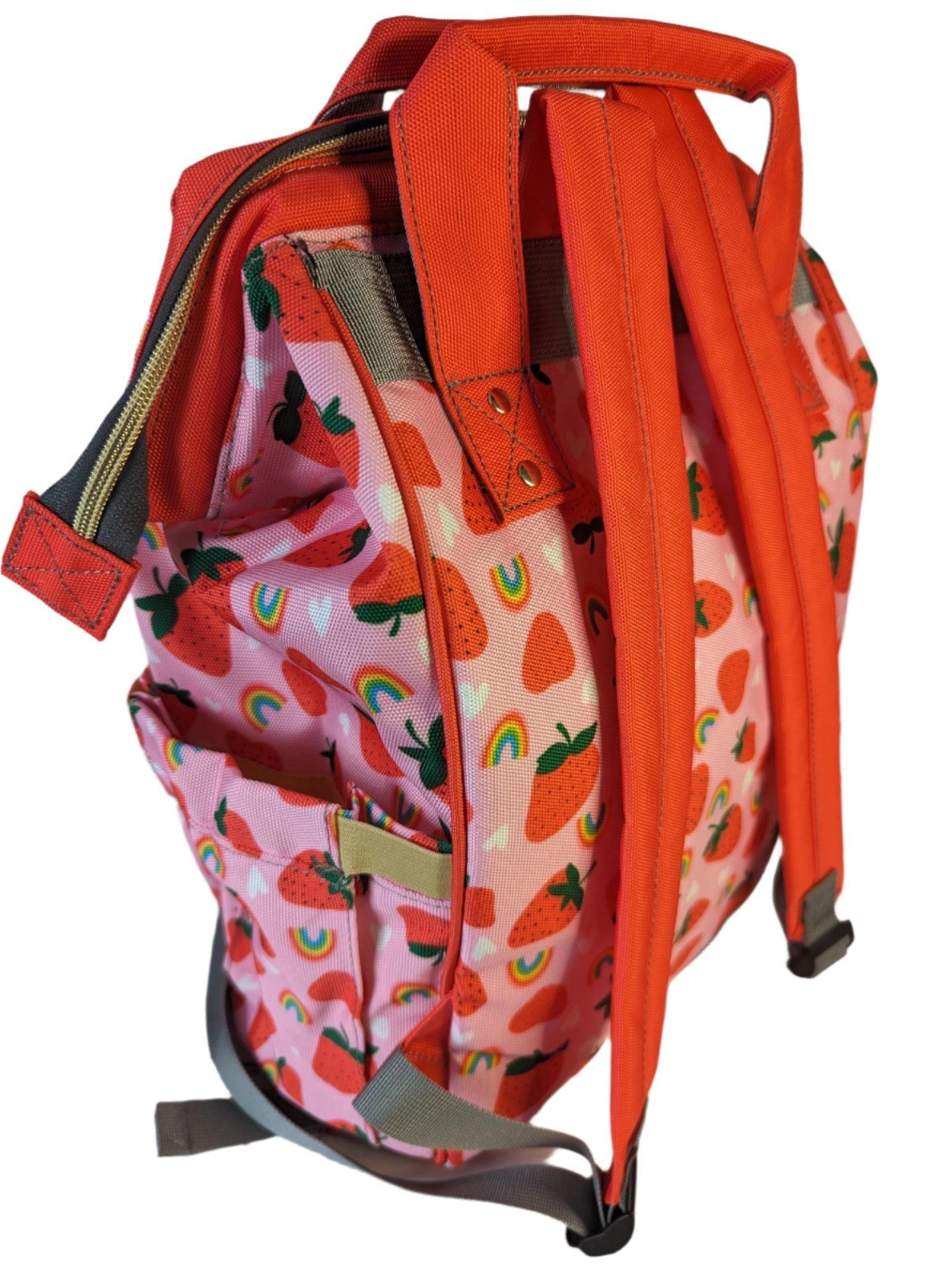 Pink Strawberry Fields Baby Changing Backpack